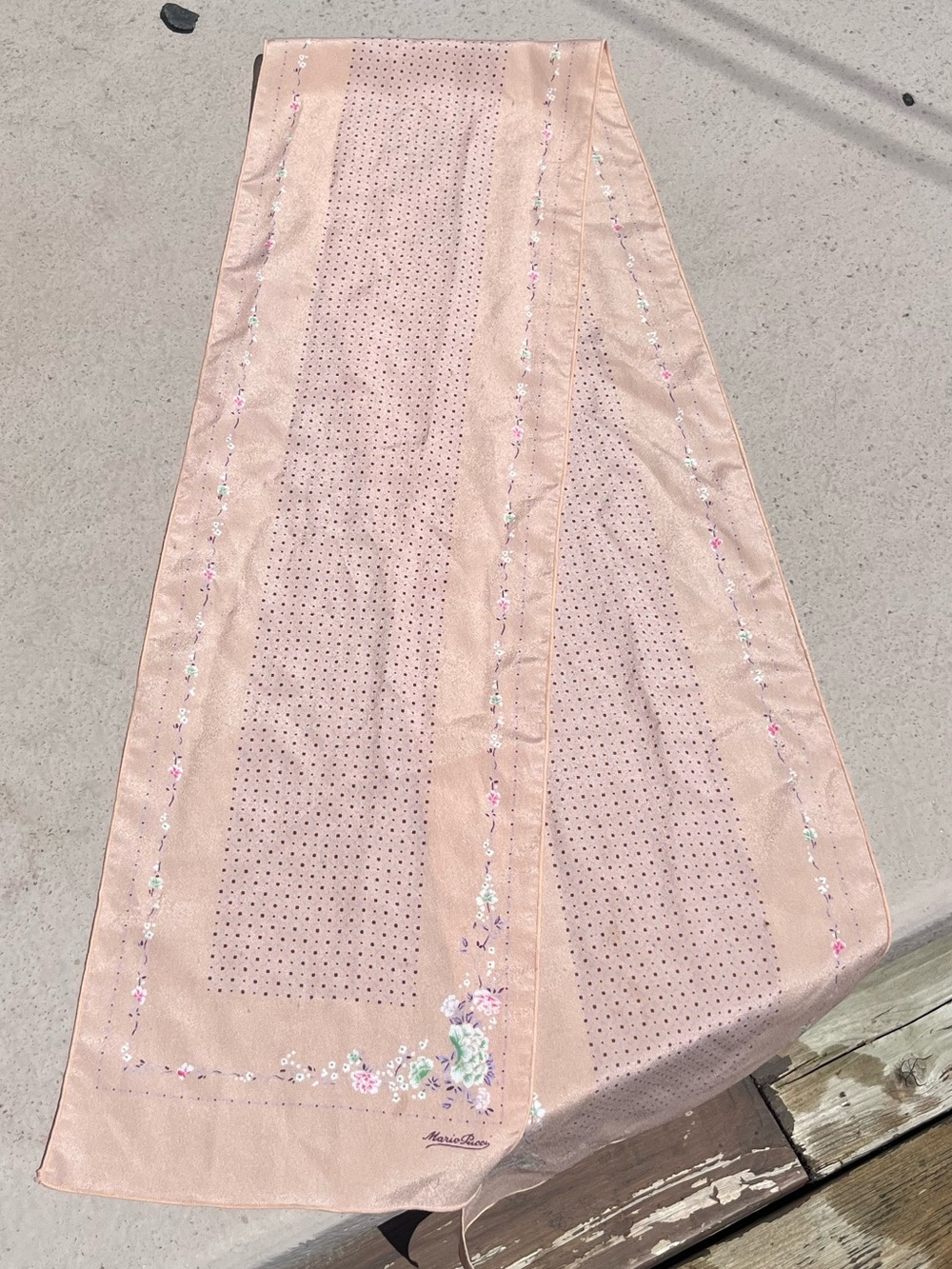 Mario Pucci Pink Floral Scarf